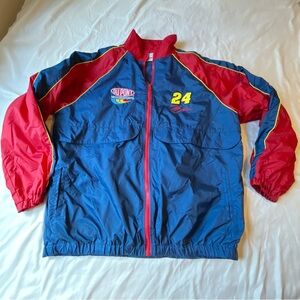 WINNER'S CIRCLE JEFF GORDON 24 Dupont Motorsports Windbreaker Jacket XL Red Blue